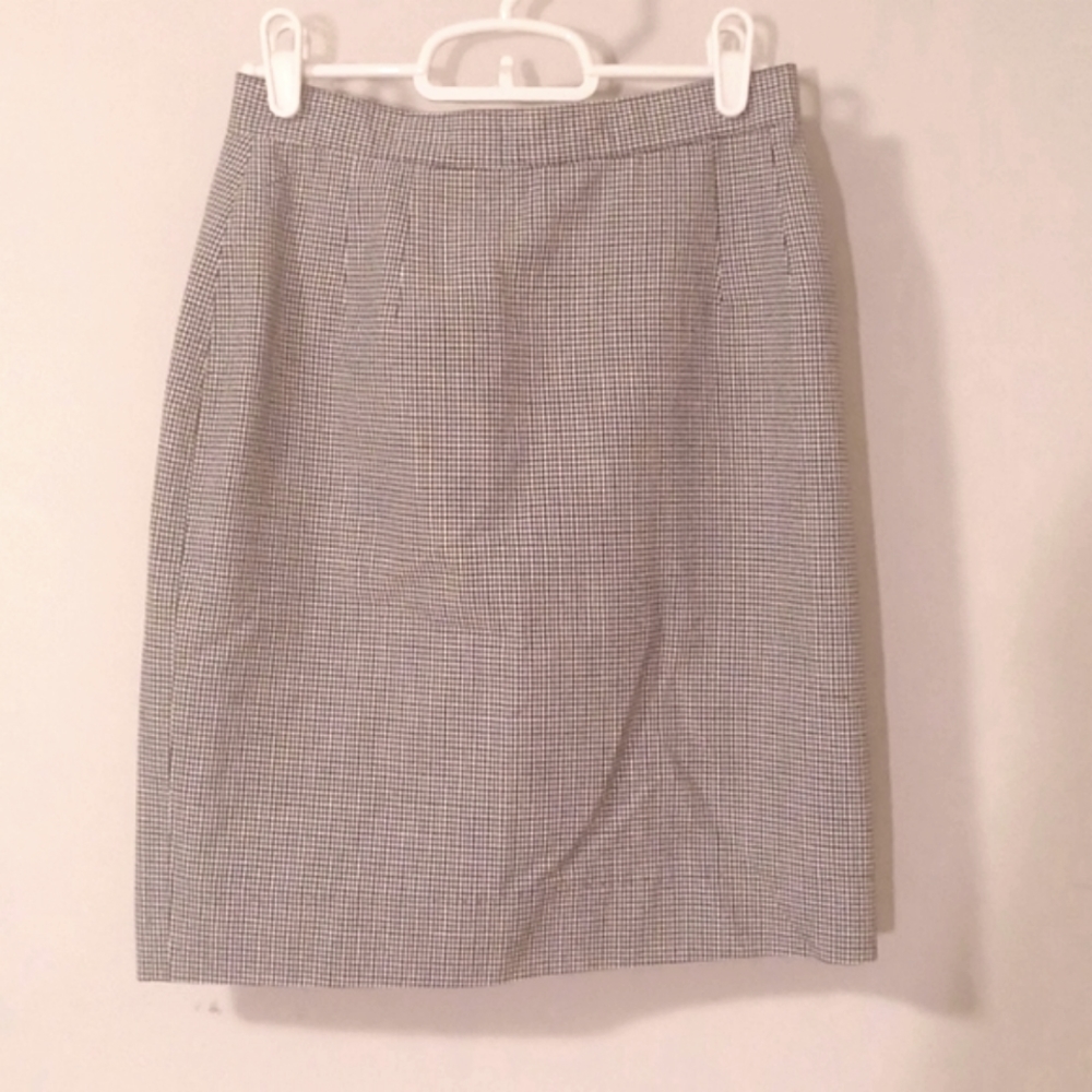 BOGO B&W Checkered Plaid Pencil Skirt